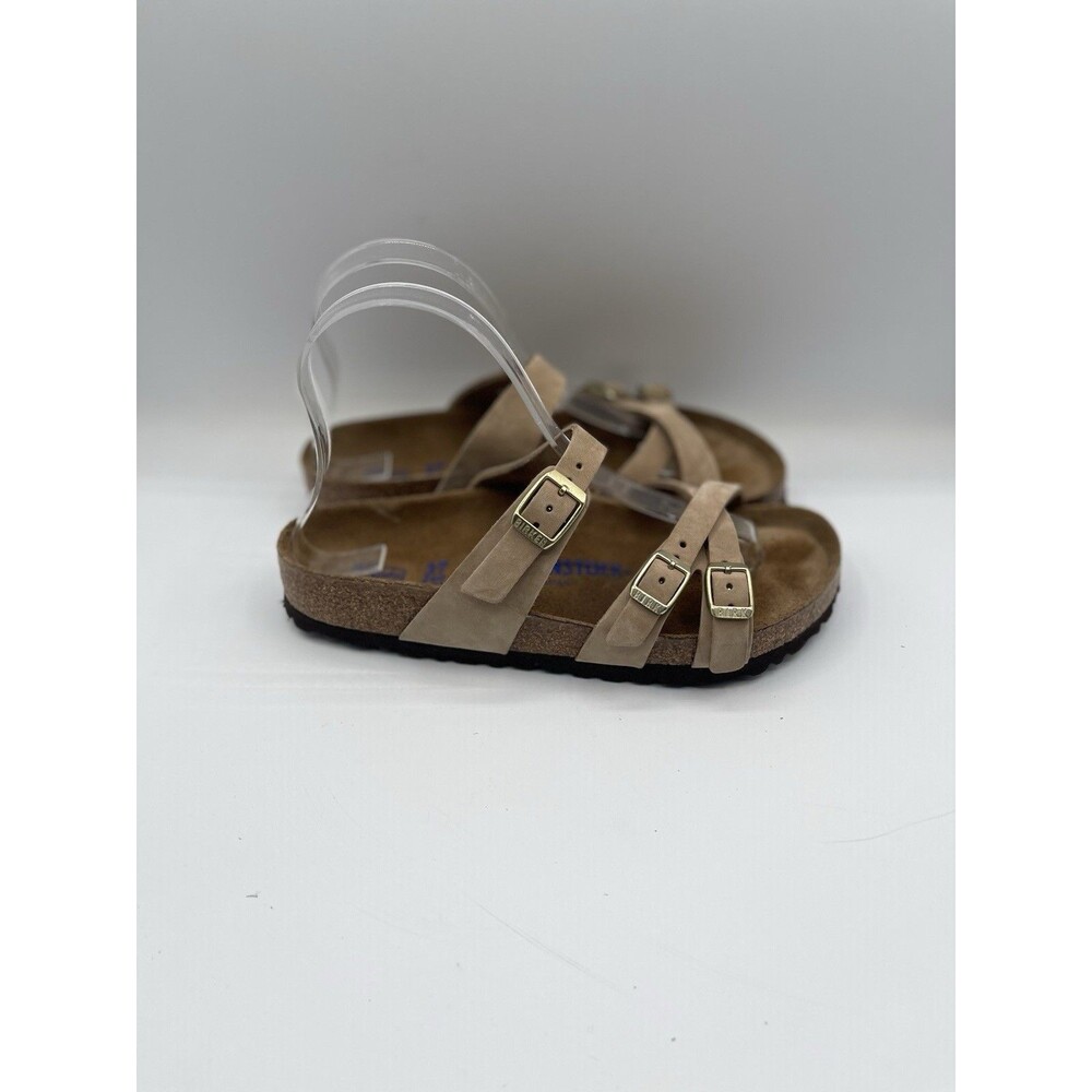 Birkenstock Sandals Franca Soft Footbed Nubuck Leather Comfy Size EU 37 US 6 New